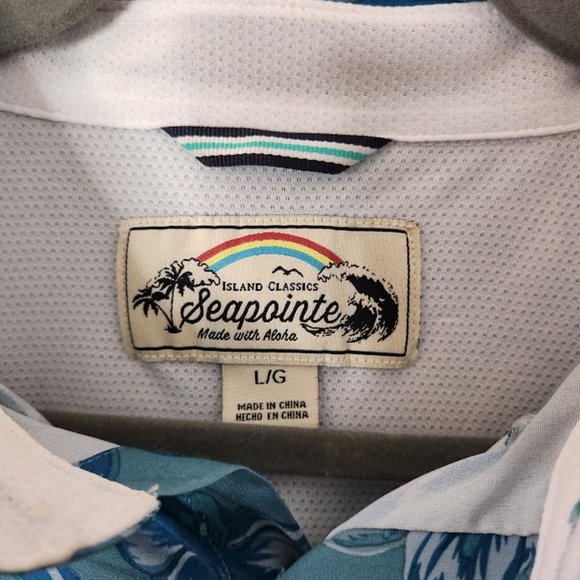 Sea Pointe Hawaiian Men Shirt Size Large - Picture 2 of 3